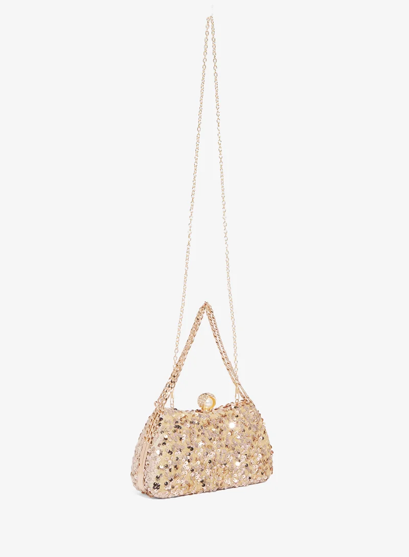 Khizana Gold Sequin Embellished Bag